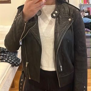 Iro Zelda distressed Leather Jacket